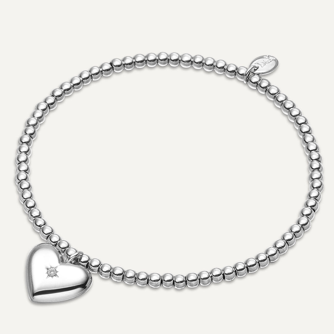 Memories: "FOR ALL YOUR LOVE" | Heart Bracelet | White Gold-Plated