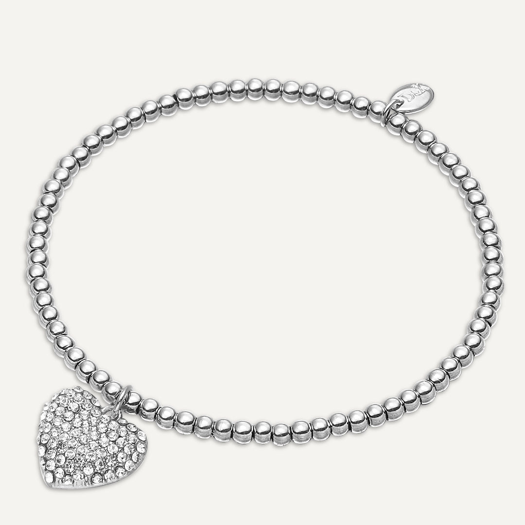 Memories: "WONDERFUL GRAN" | Heart Bracelet | White Gold-Plated