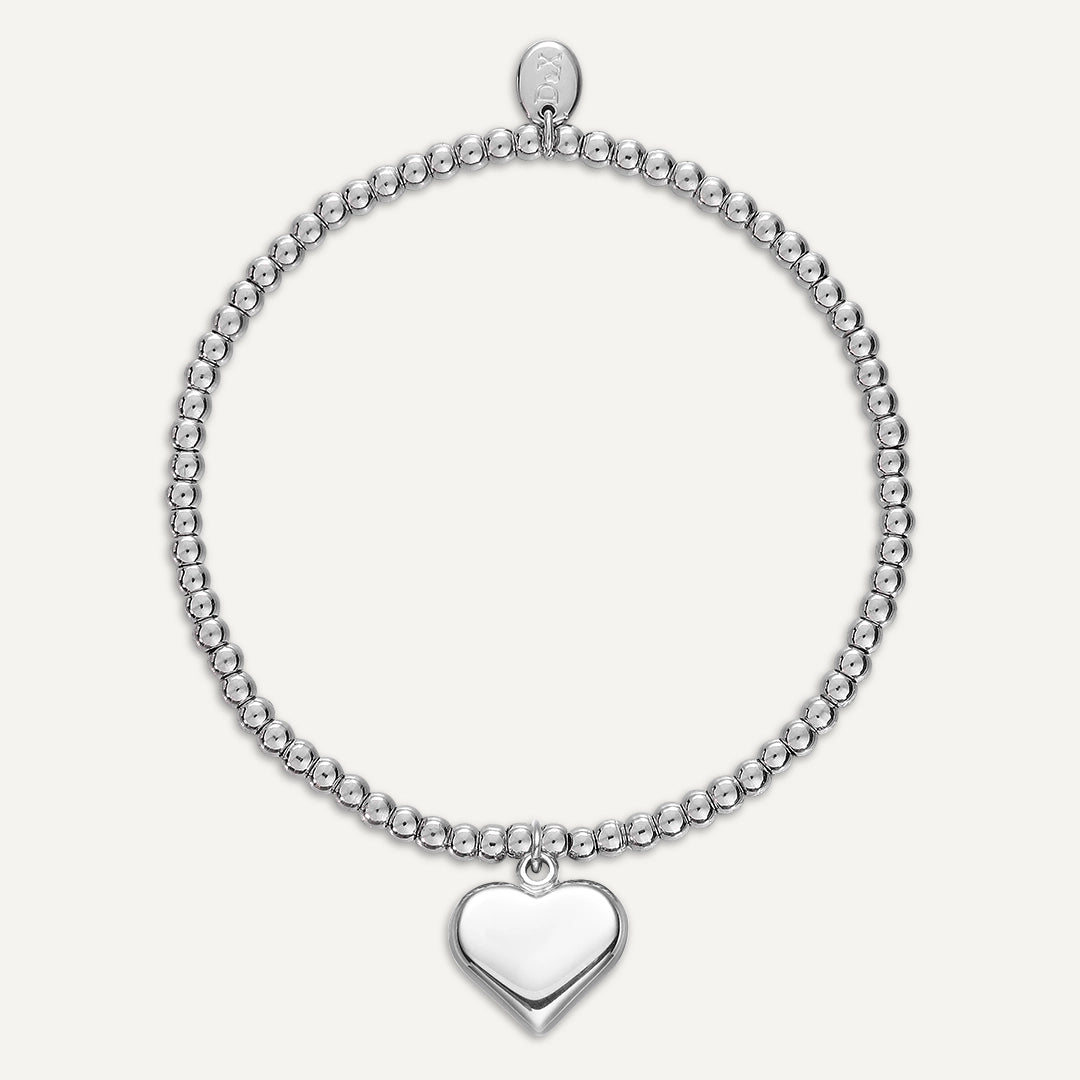 Memories: "WONDERFUL NANNY" | Heart Bracelet | White Gold-Plated