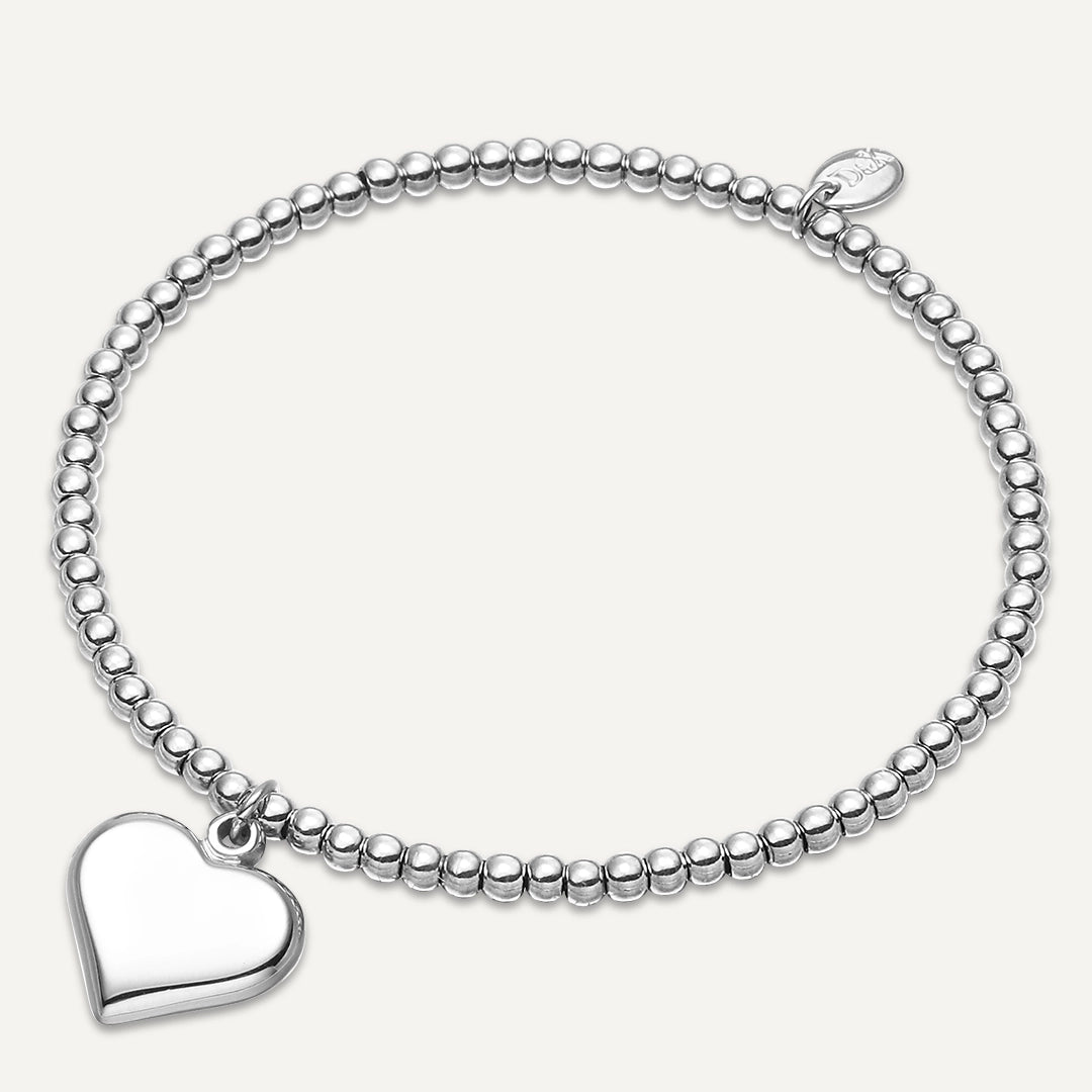 Memories: "WONDERFUL NANNY" | Heart Bracelet | White Gold-Plated