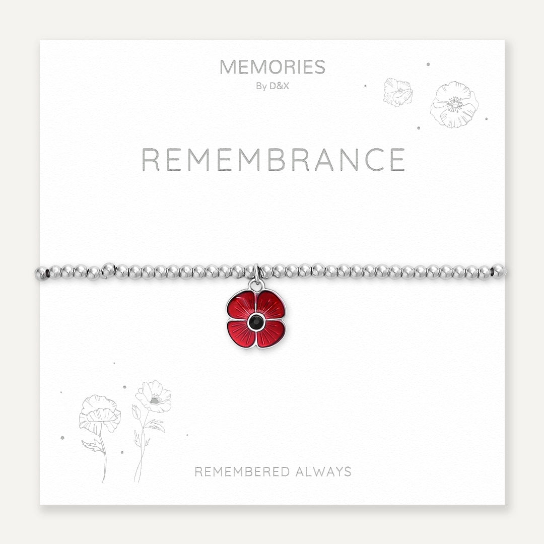 Memories: "REMEMBRANCE" | Flower Bracelet | White Gold-Plated | Multi-Colour