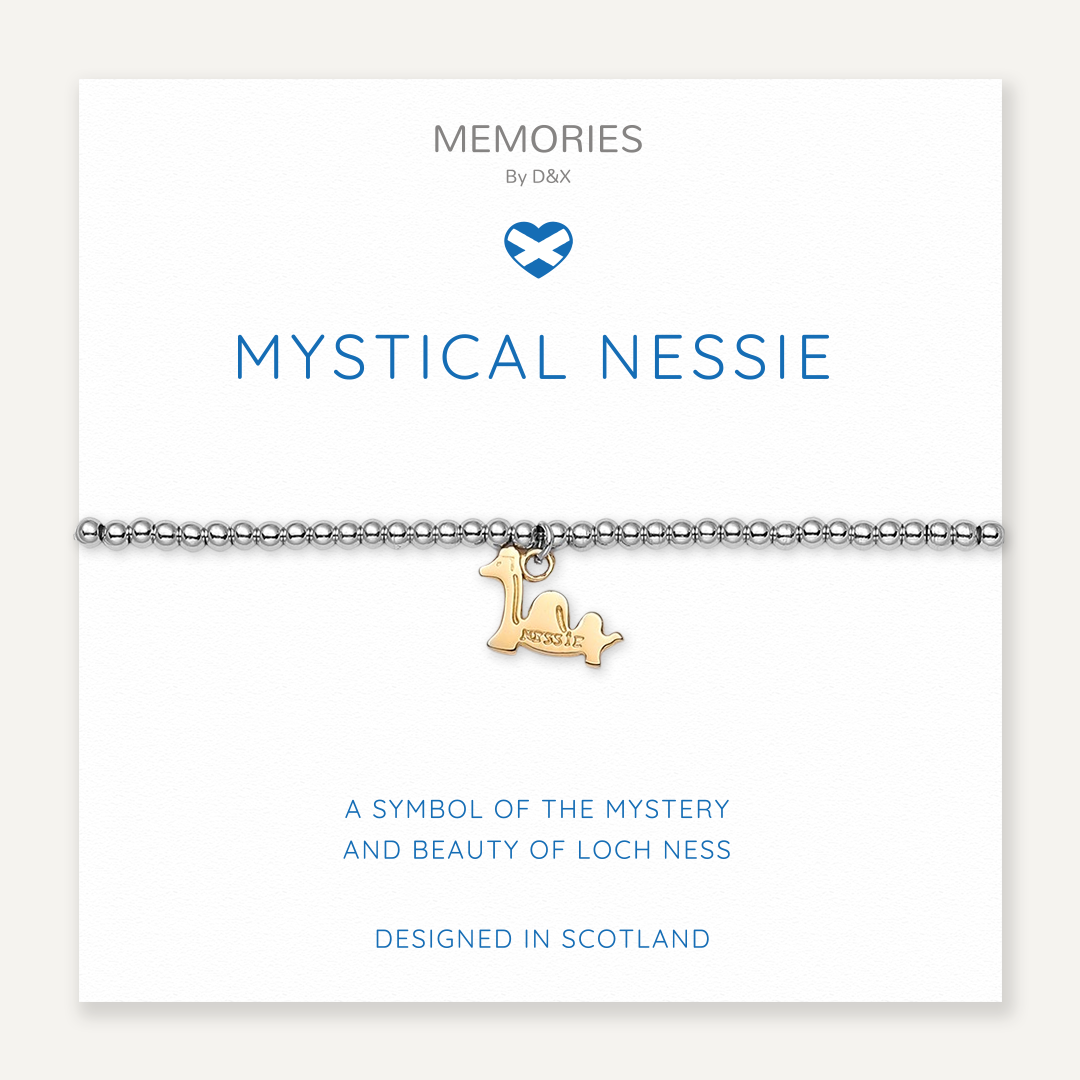 Memories: "MYSTICAL NESSIE" | Loch ness Bracelet | White Gold & 18K Gold-Plated