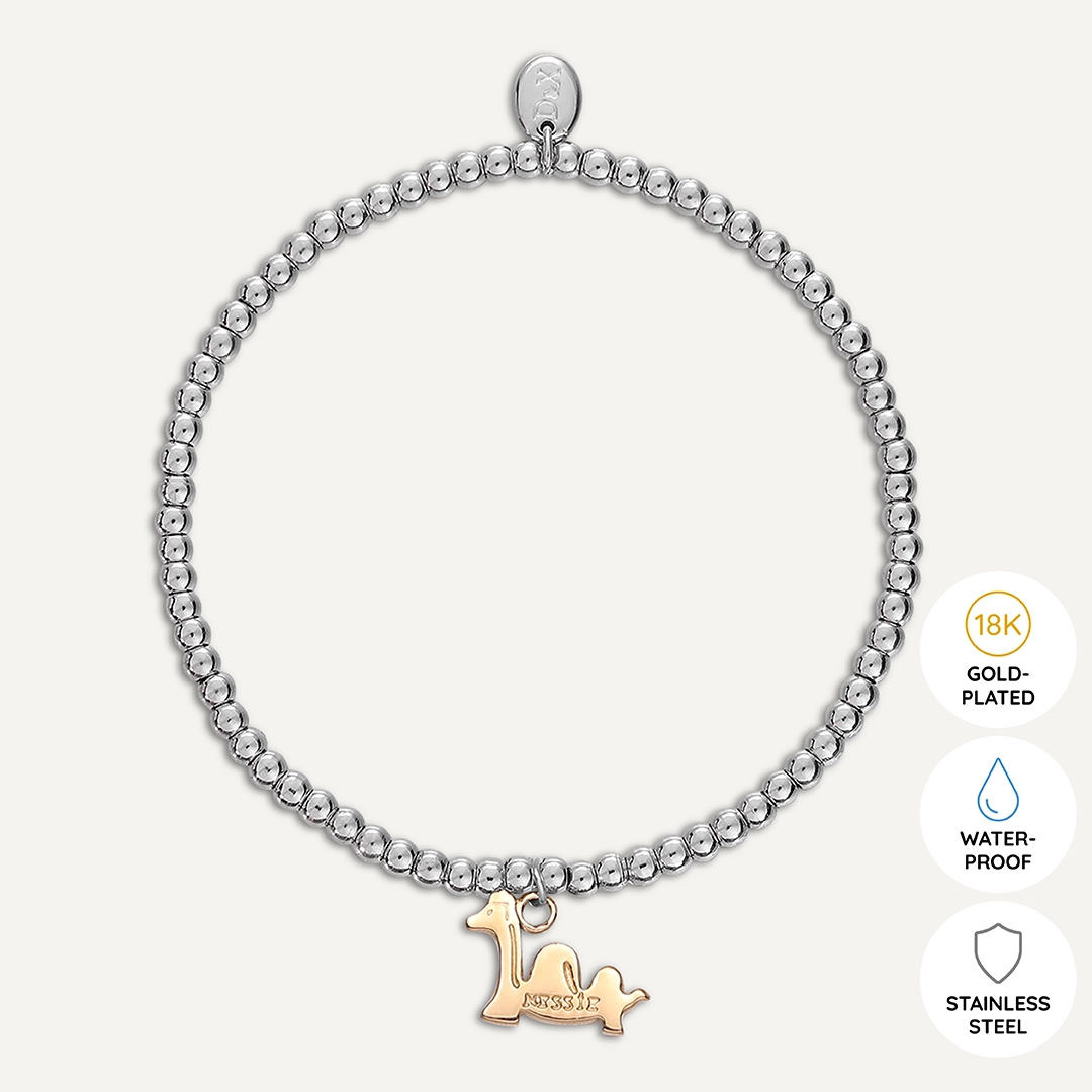 Memories: "MYSTICAL NESSIE" | Loch ness Bracelet | White Gold & 18K Gold-Plated