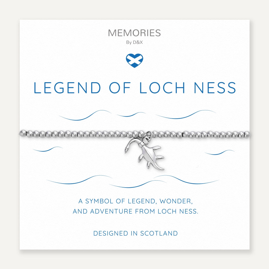 Memories: "LEGEND OF LOCH NESS" | Loch Ness Bracelet | White Gold-Plated