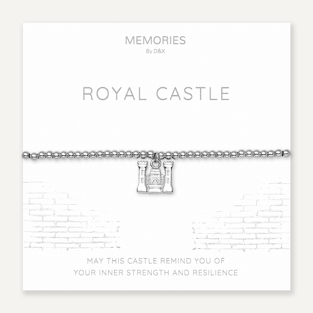 Memories: "ROYAL CASTLE" | Castle Bracelet | White Gold-Plated