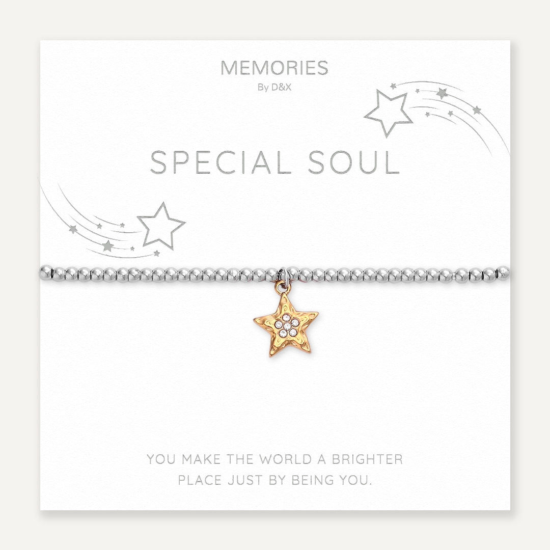 Memories: "SPECIAL SOUL" | Star Bracelet | White Gold & 18K Gold-Plated