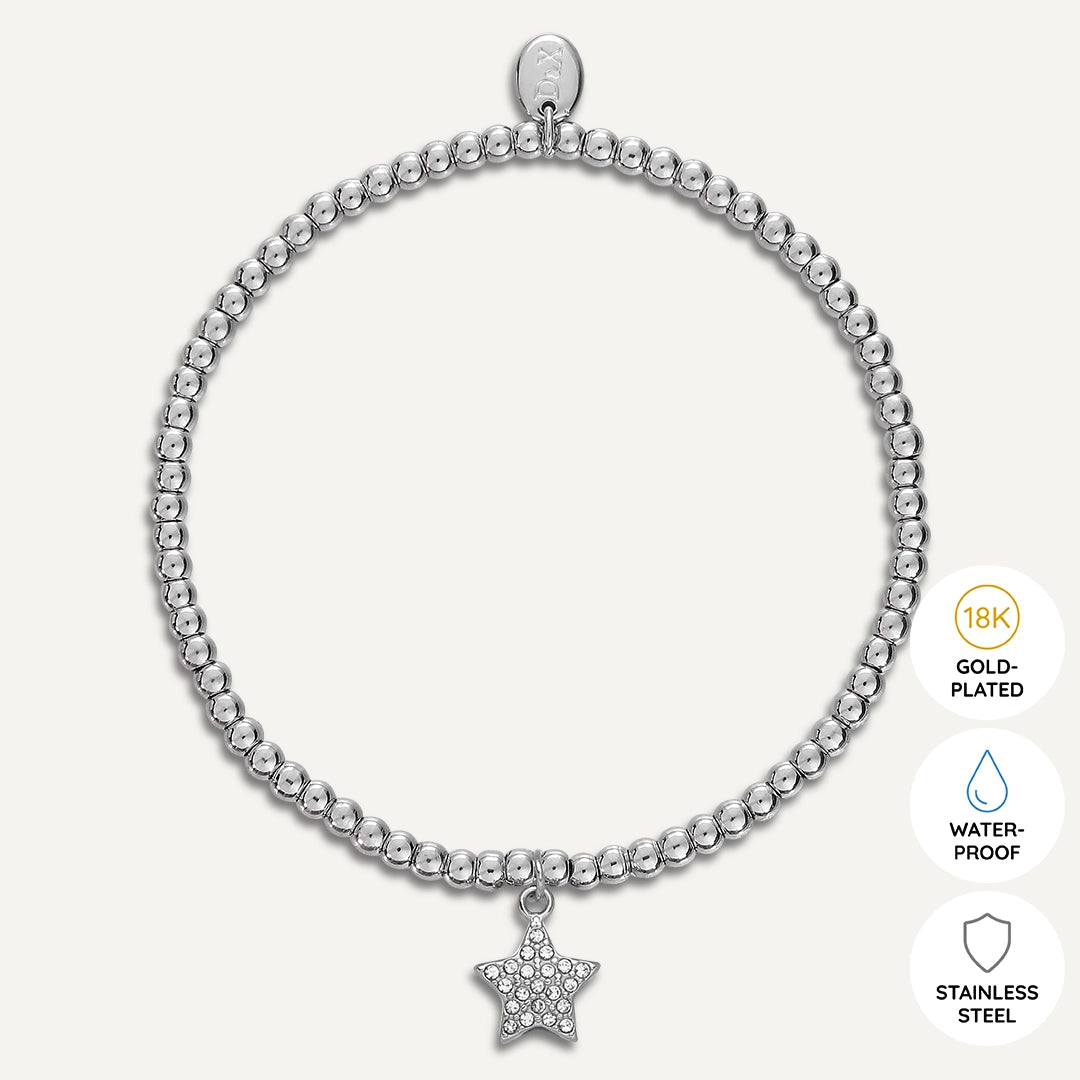 Memories: "SO PROUD OF YOU" | Star Bracelet | White Gold-Plated