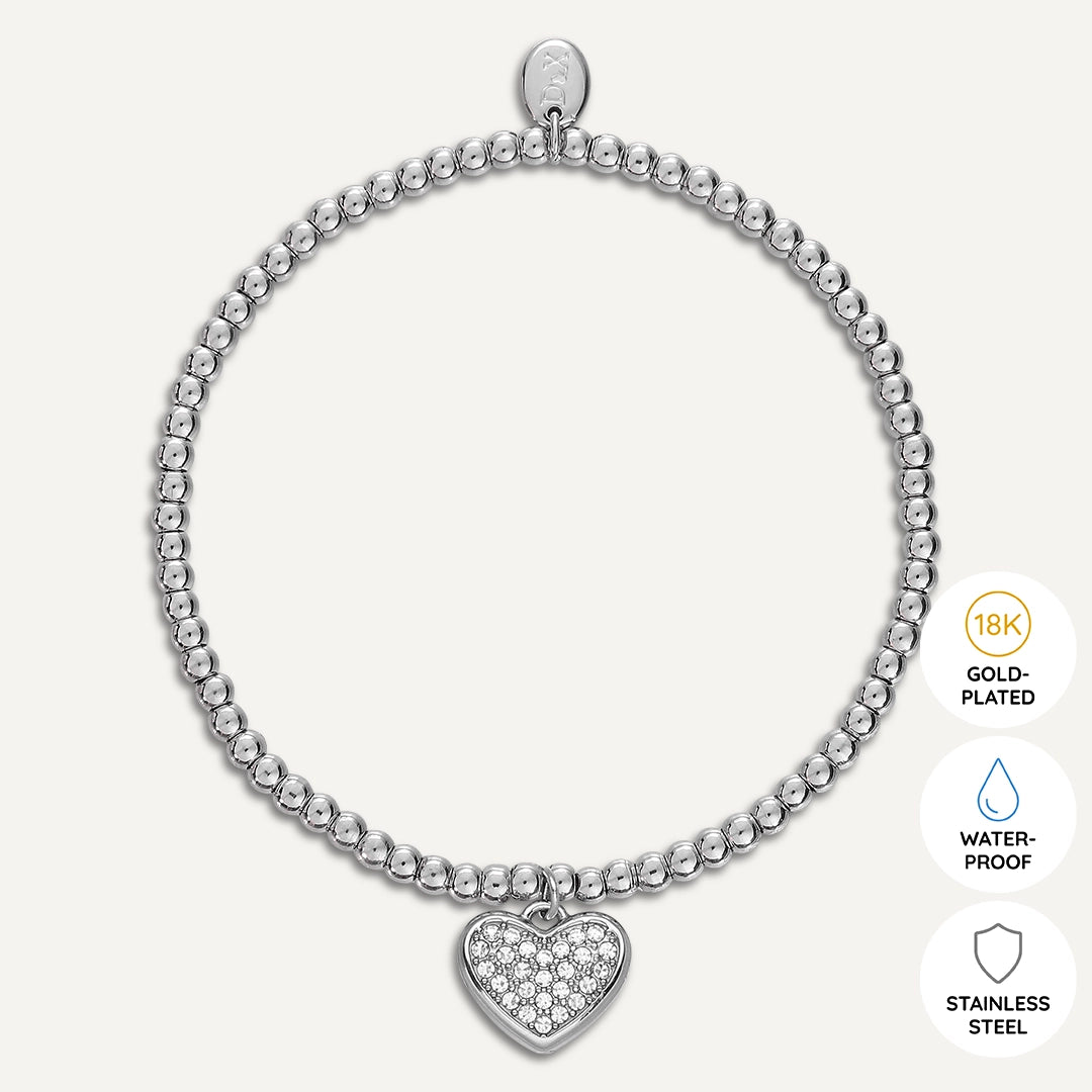 Memories: "YOU'RE SPECIAL" | Heart Bracelet | White Gold-Plated