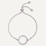 Vivienne Circle Drawstring Bracelet White Gold - D&X Retail