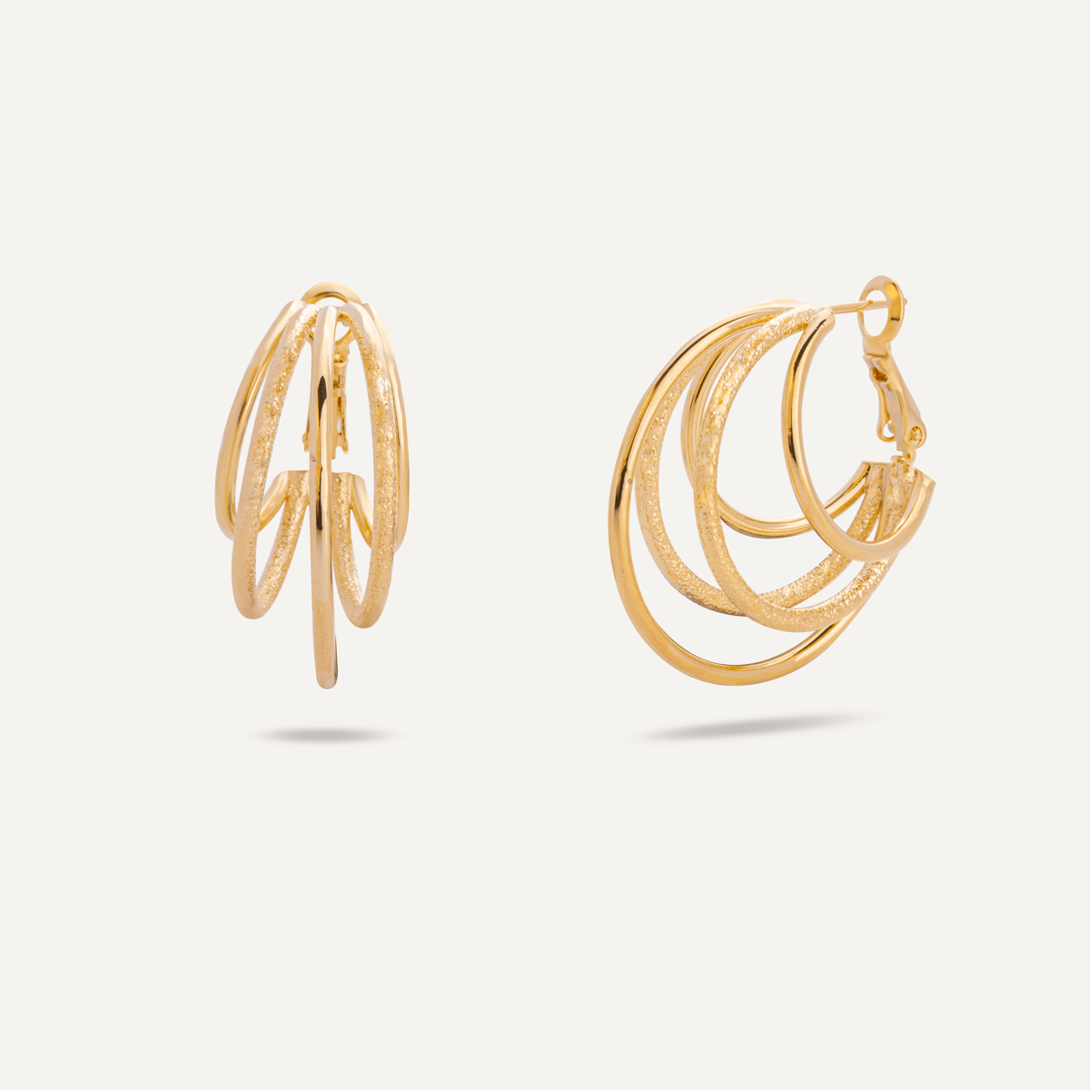 Vivienne Multi Hoop Earrings Gold - D&X Retail