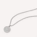 Detailed view of Cancer Zodiac Necklace In Silver (June 21 – July 22)