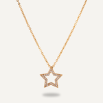 Vivienne Star Pendant Necklace Gold & Cubic Zirconia - D&X Retail