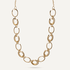 Geo Ovals Long Necklace In Gold - D&X Retail