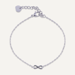Keira White Gold Infinity Bracelet - D&X Retail