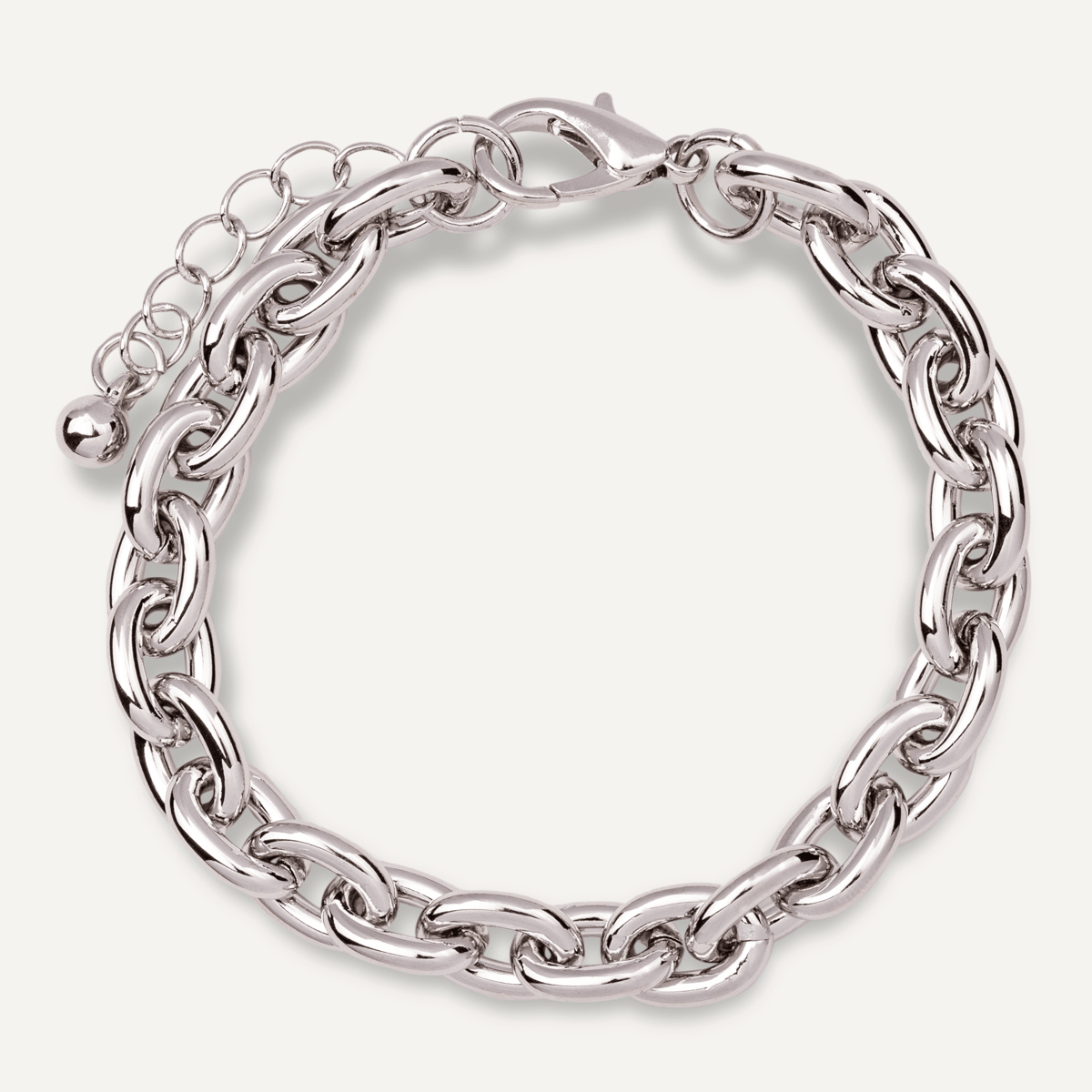 Alesha Contemporary Silver Chain Clasp Bracelet - D&X Retail