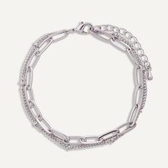Alesha Silver Link Chain Clasp Bracelet - D&X Retail
