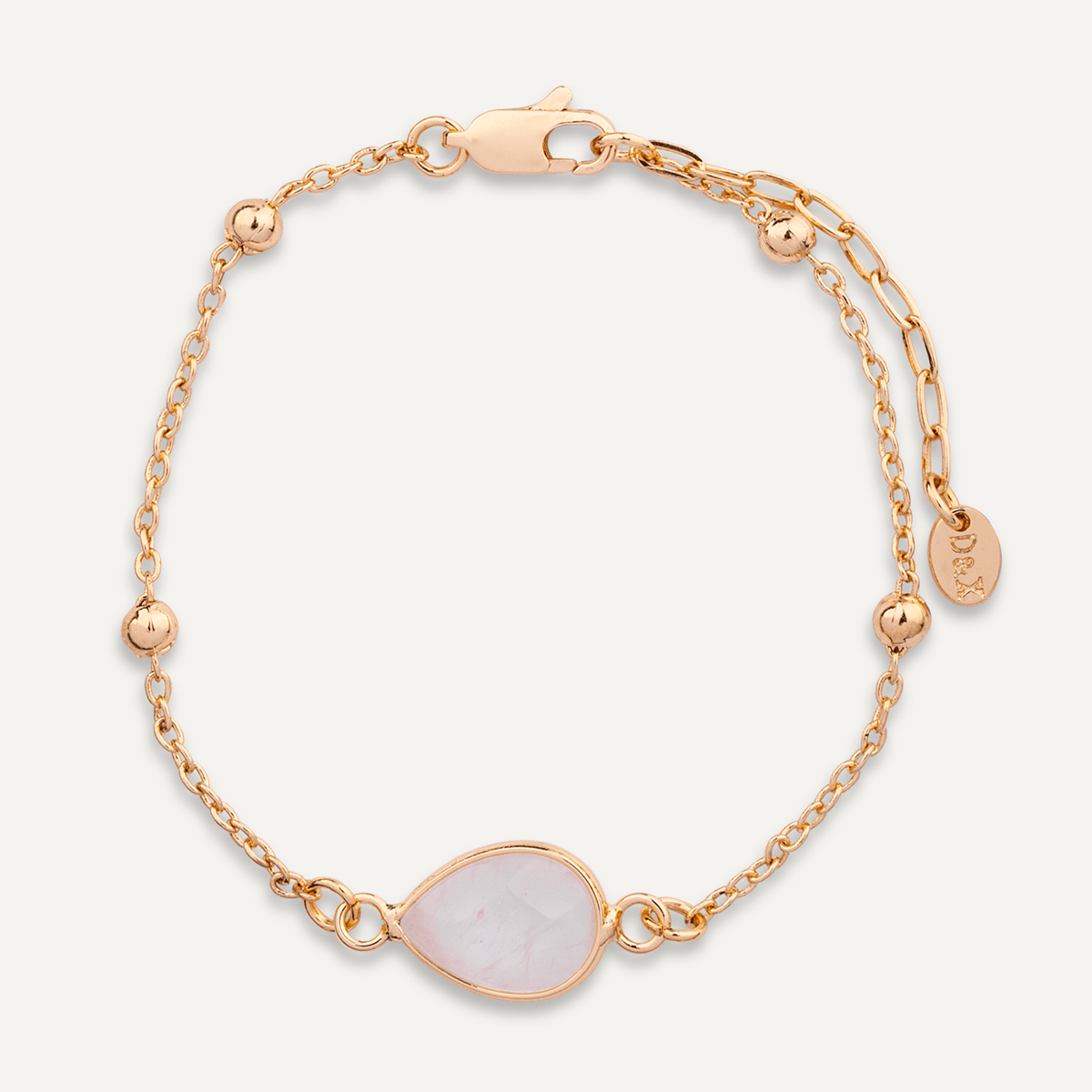 Delicate Moonstone Gold Clasp Bracelet - D&X Retail