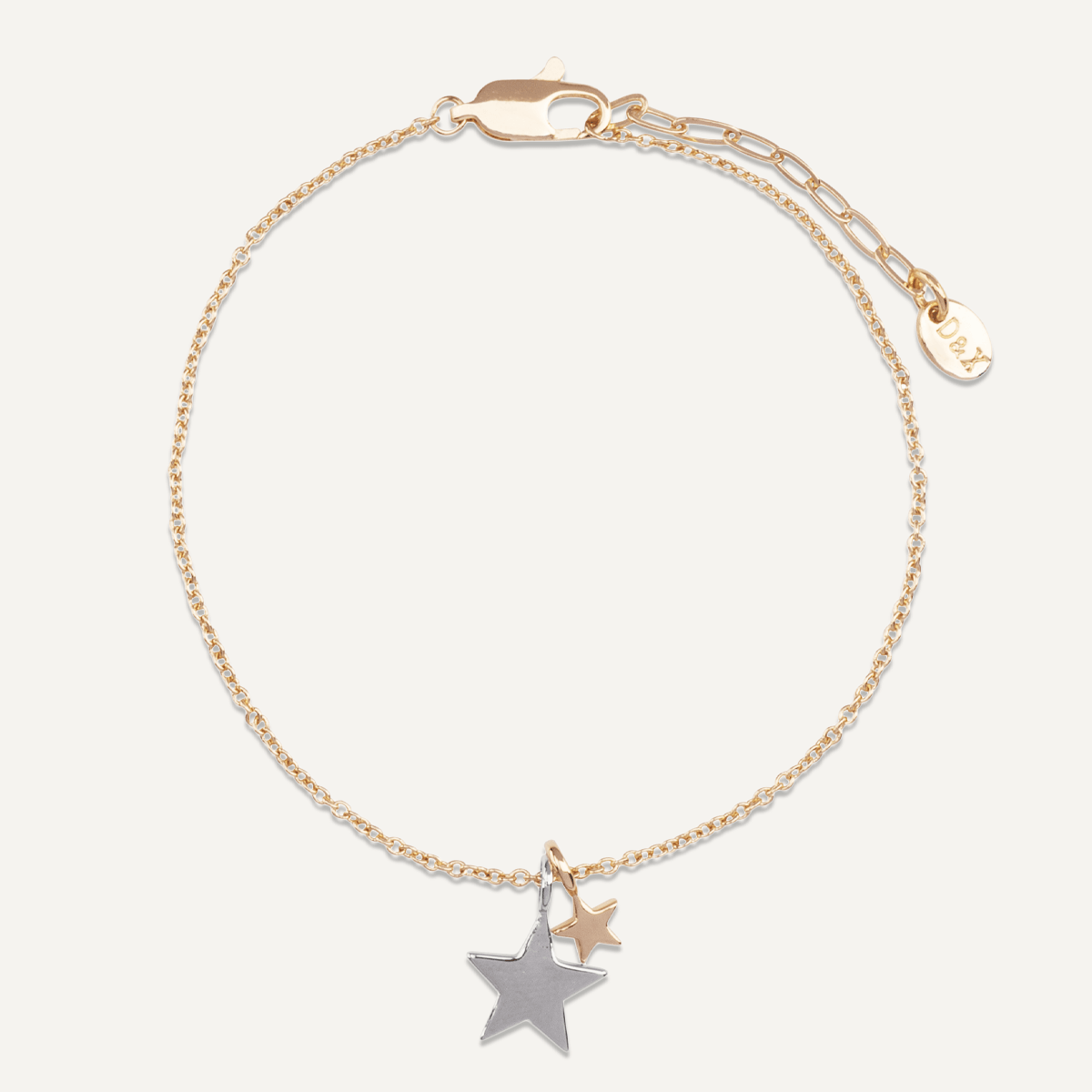Keira Gold Mixed Star Duo Bracelet - D&X Retail