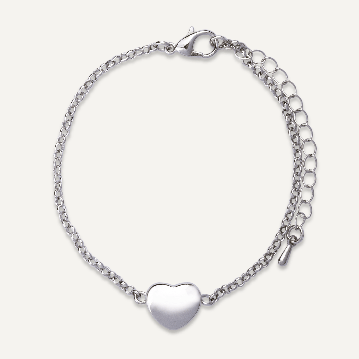 Keira Silver Heart Bracelet - D&X Retail
