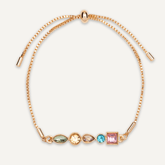 Multi-coloured Gemstone Drawstring Bracelet - D&X Retail