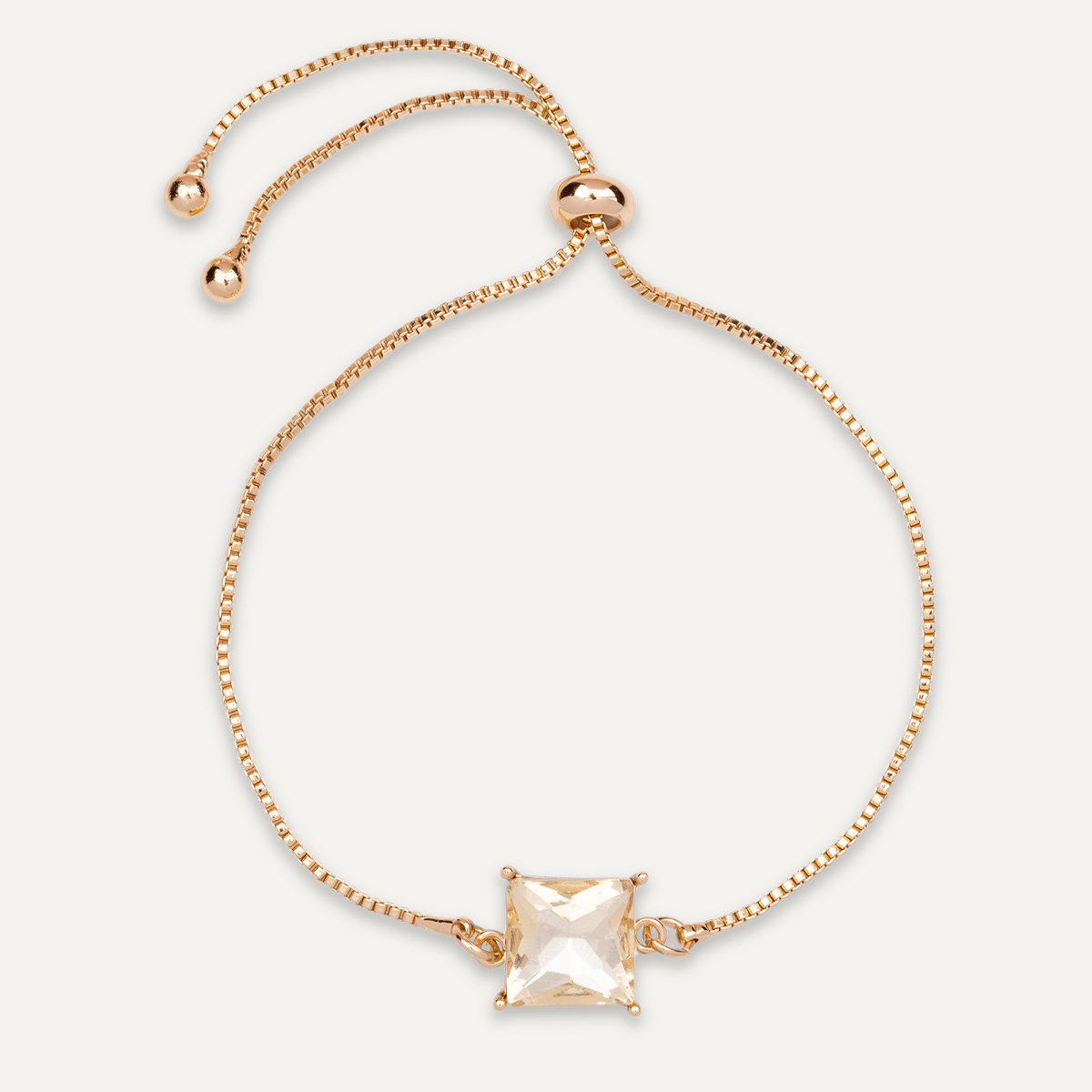 Gold Crystal Drawstring Bracelet - D&X Retail