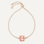Coral Crystal Gold Drawstring Bracelet - D&X Retail