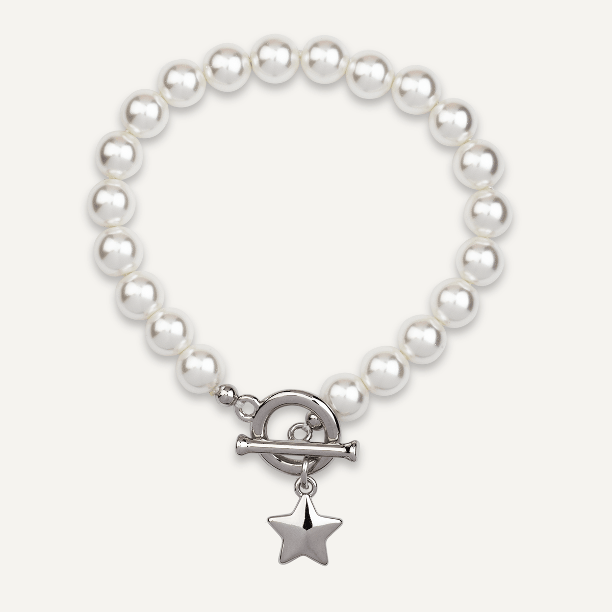 Mother Of Pearl & Star Pendant T-bar Bracelet - D&X Retail