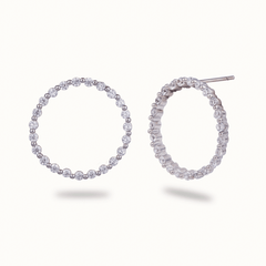 Geo Cubic Zirconia Stud Earrings - D&X Retail