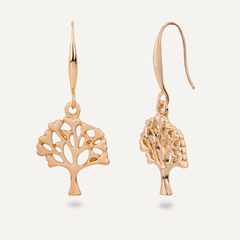 Eternal Gold Tree of Life Hook Earrings In Gold - D&X Retail