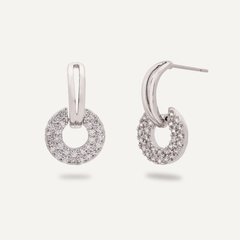 Eternal Silver Cubic Zirconia Post Earrings - D&X Retail
