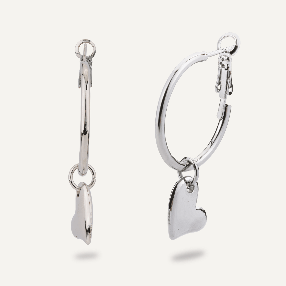 Eternal Silver Heart Lever Earrings - D&X Retail