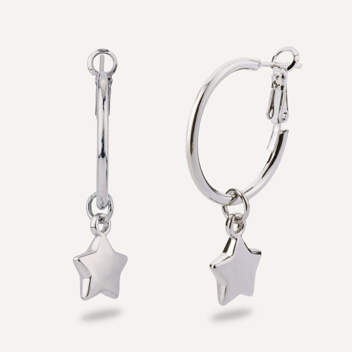 Eternal Silver Star Lever Earrings - D&X Retail