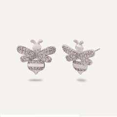 Keira Silver Bee Stud Earrings - D&X Retail