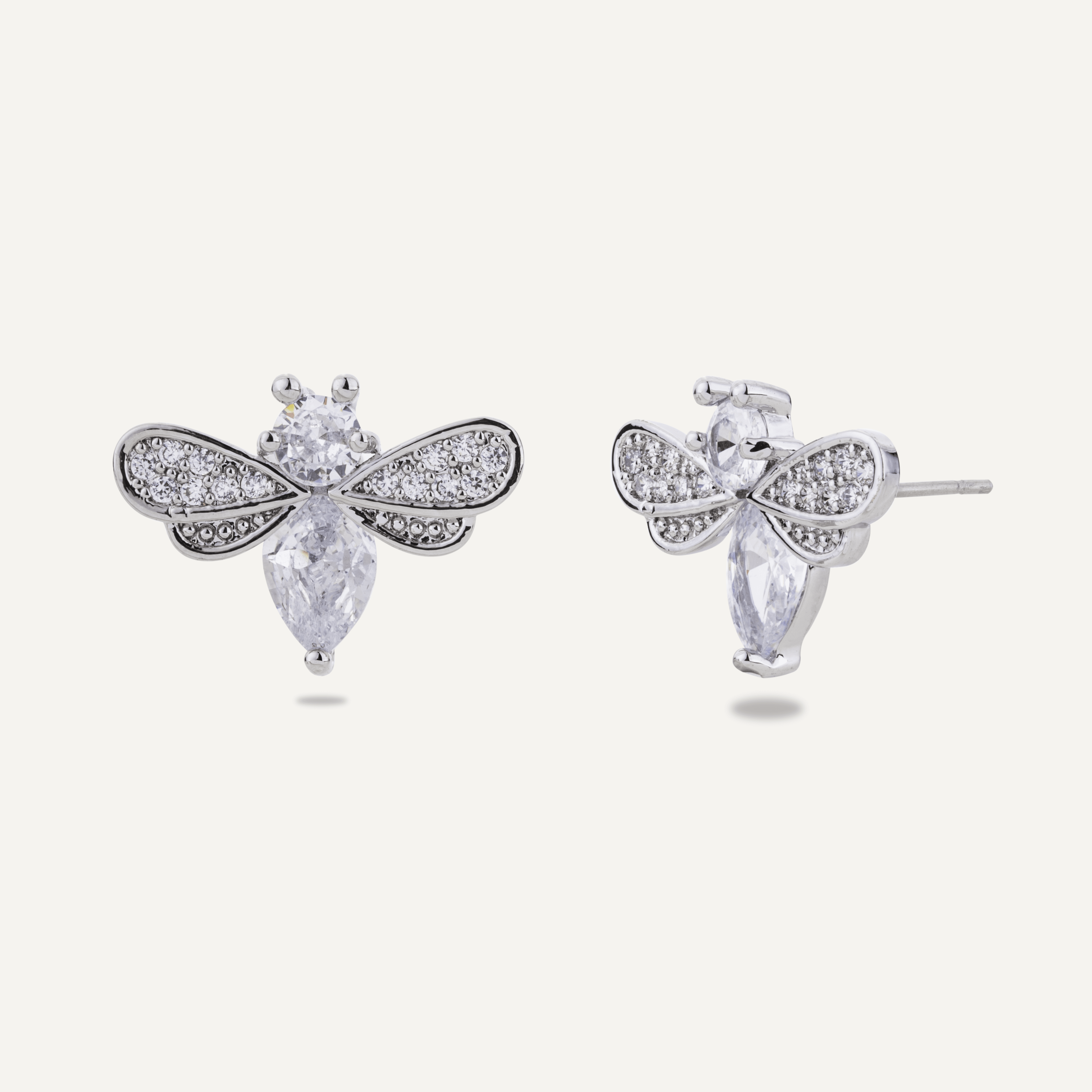Kylie Silver Bee Stud Earrings - D&X Retail