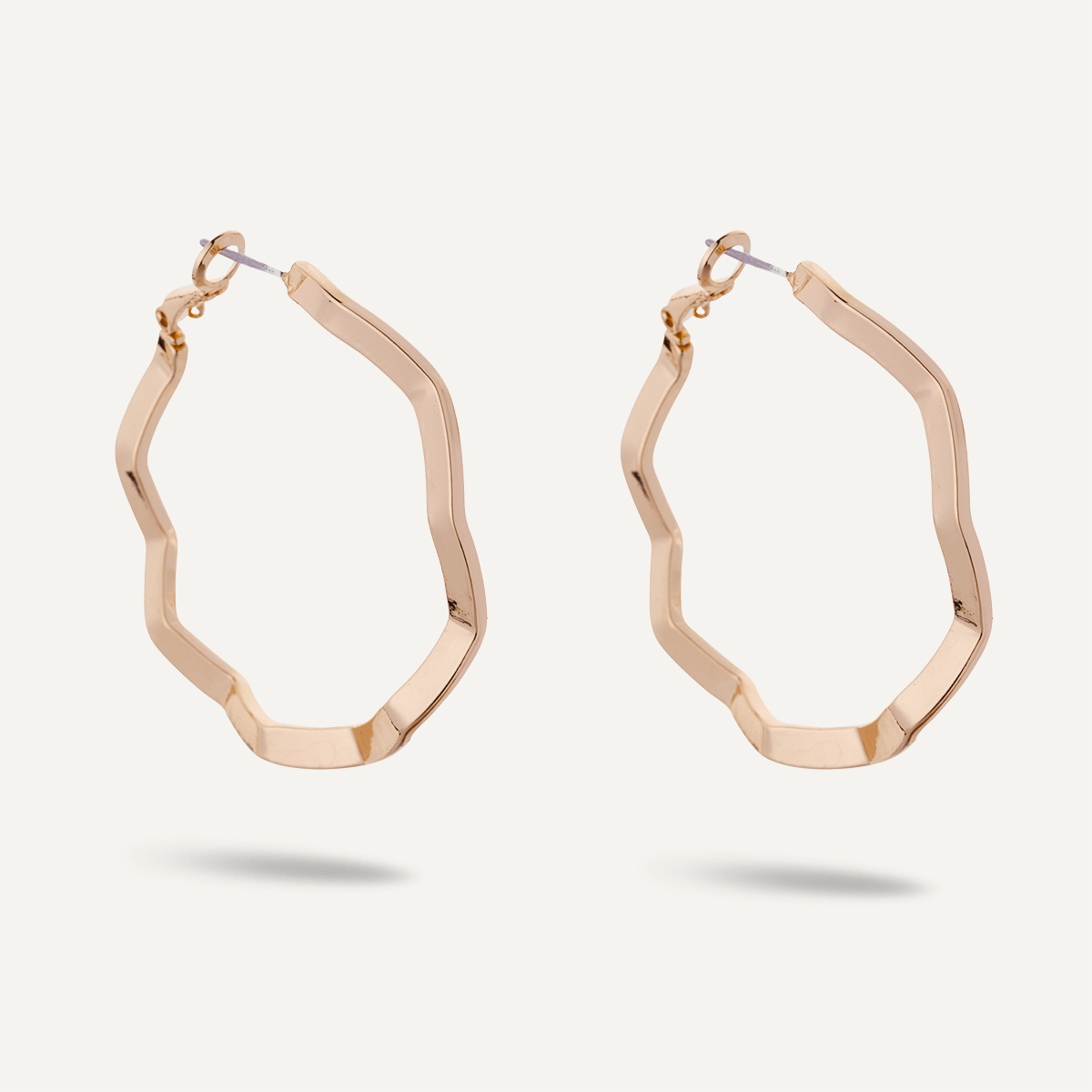 Eternal Abstract Hoop Earrings in Gold - D&X Retail