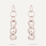 Alesha Cubic Zirconia Geometric Chain-Link Earrings in White Gold - D&X Retail