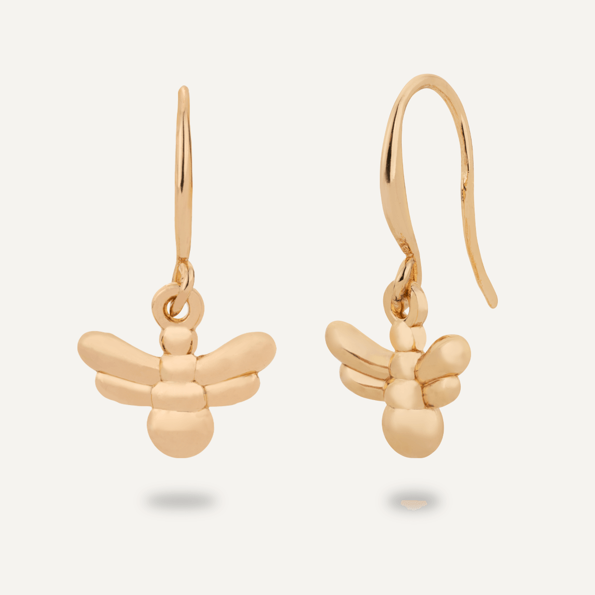 Emily Gold Bee Hook Earrings - D&X Retail