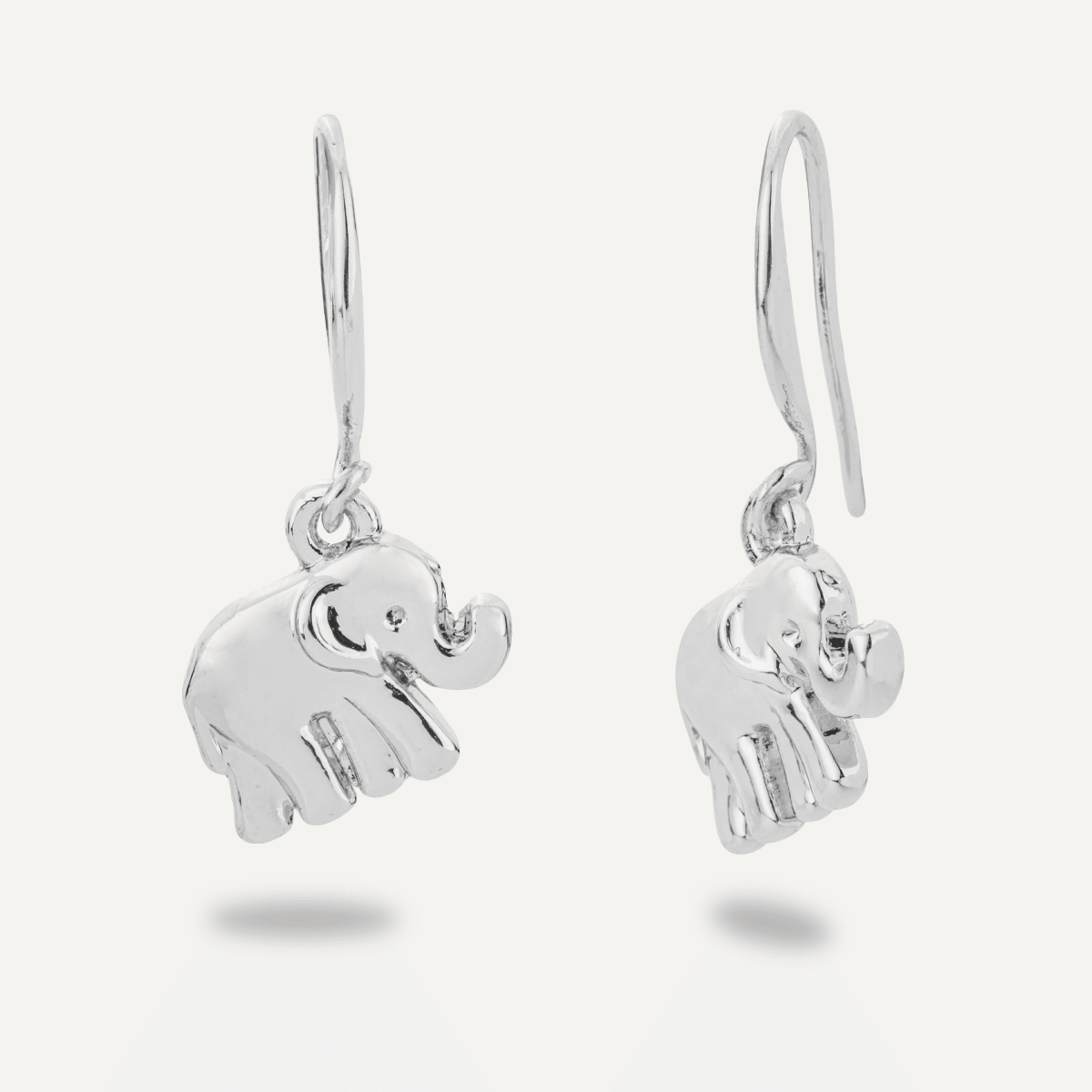 Emily Silver Elephant Hook Earrings - D&X Retail