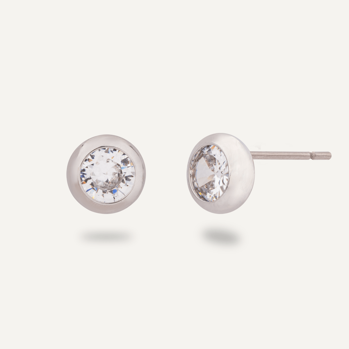 Keira Silver Crystal Stud Earrings - D&X Retail