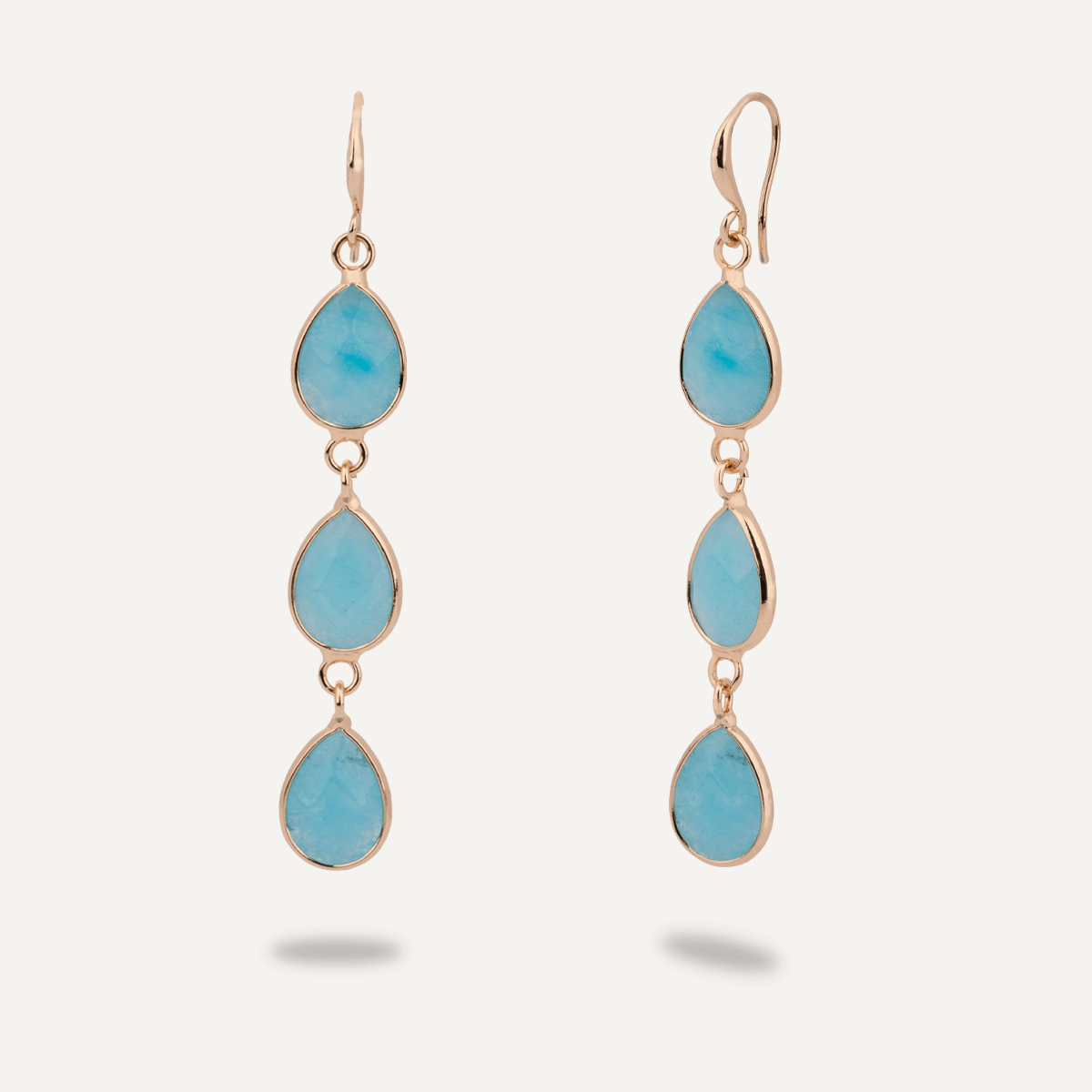 Cerulean Gold Drop Earrings - D&X Retail