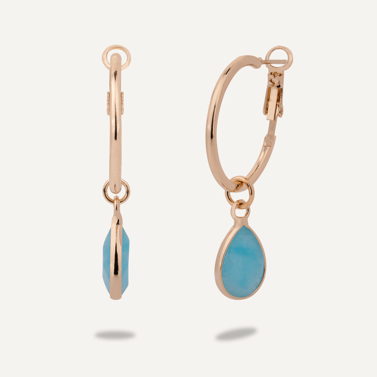 Cerulean Gold Lever Earrings - D&X Retail