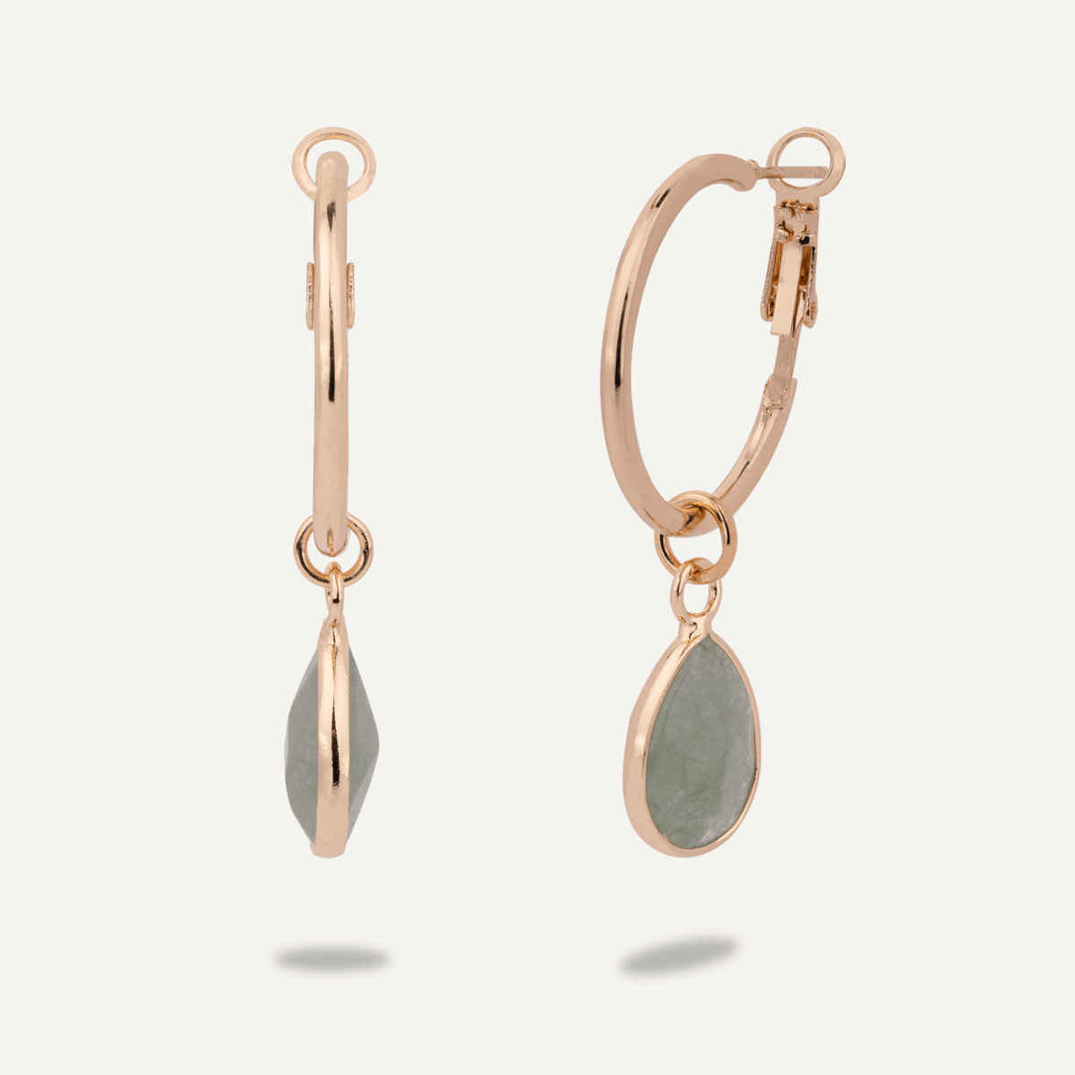 Chrysoprase Gold Lever Earrings - D&X Retail