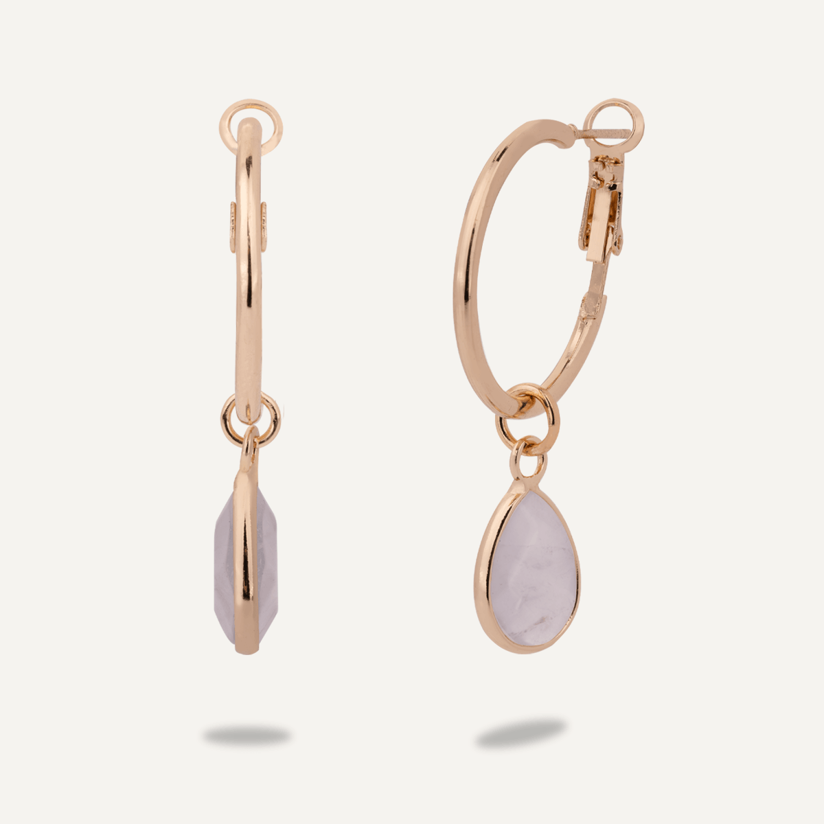 Moonstone Gold Lever Earrings - D&X Retail