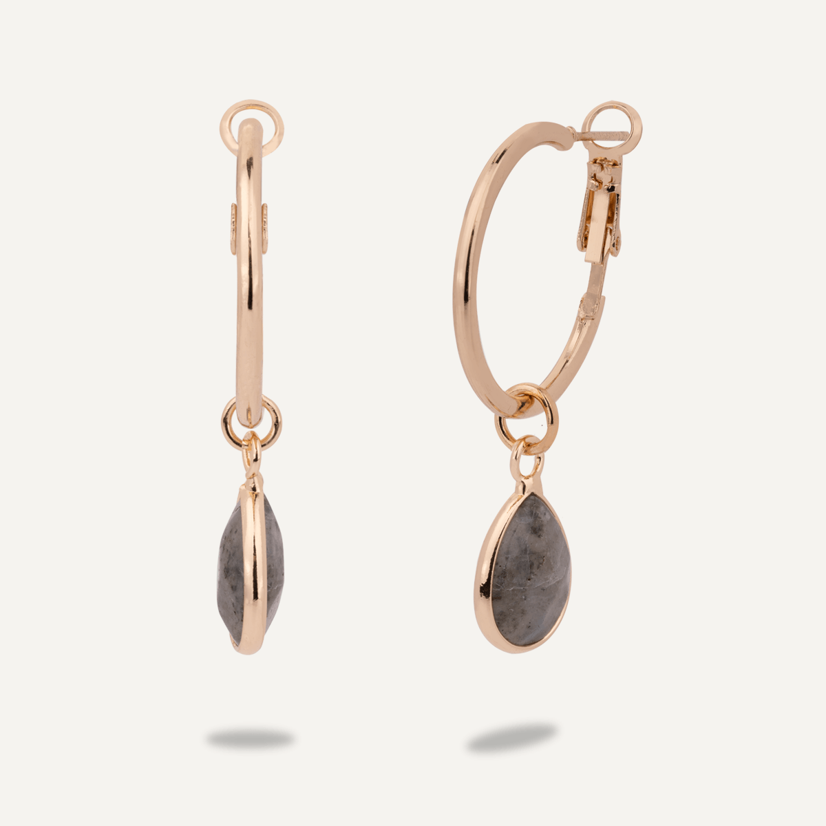 Labradorite Gold Lever Earrings - D&X Retail