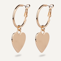 Sweetheart Lever Earrings In Gold - D&X Retail