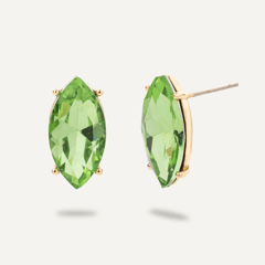 Green Crystal Stud Earrings - D&X Retail