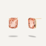 Coral Gem Crystal Earrings - D&X Retail