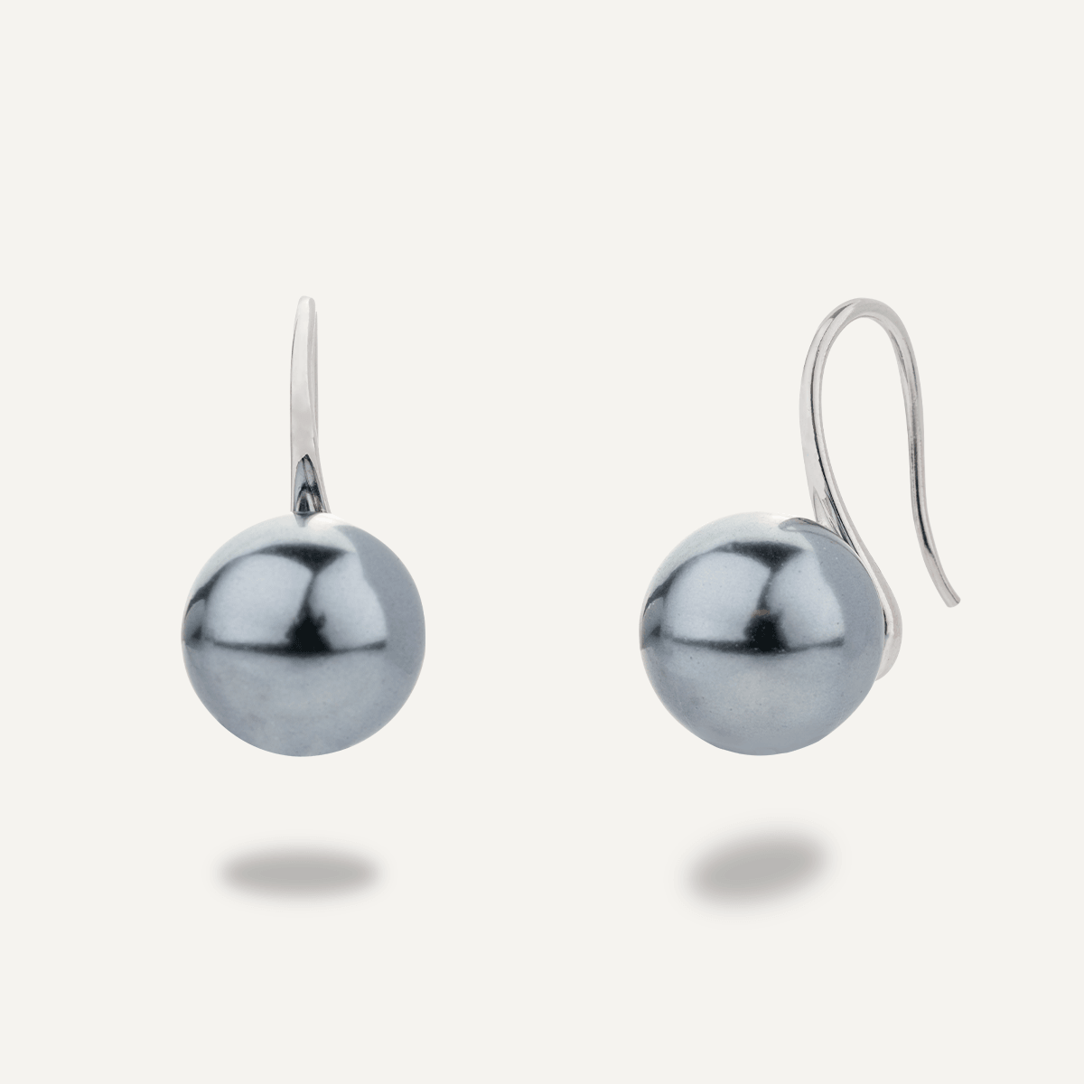 Classic Grey Mother Of Pearl Hook Earrings - D&X Retail