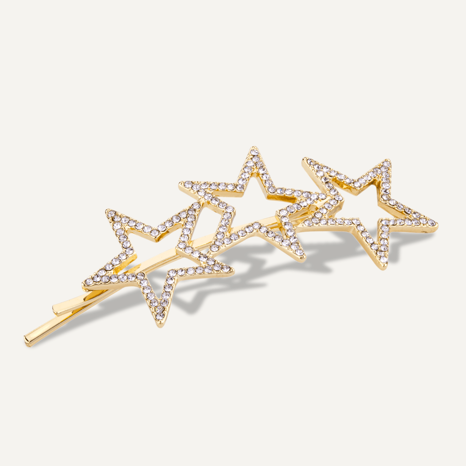 Kylie Crystal Star Hair Slide In Gold - D&X Retail