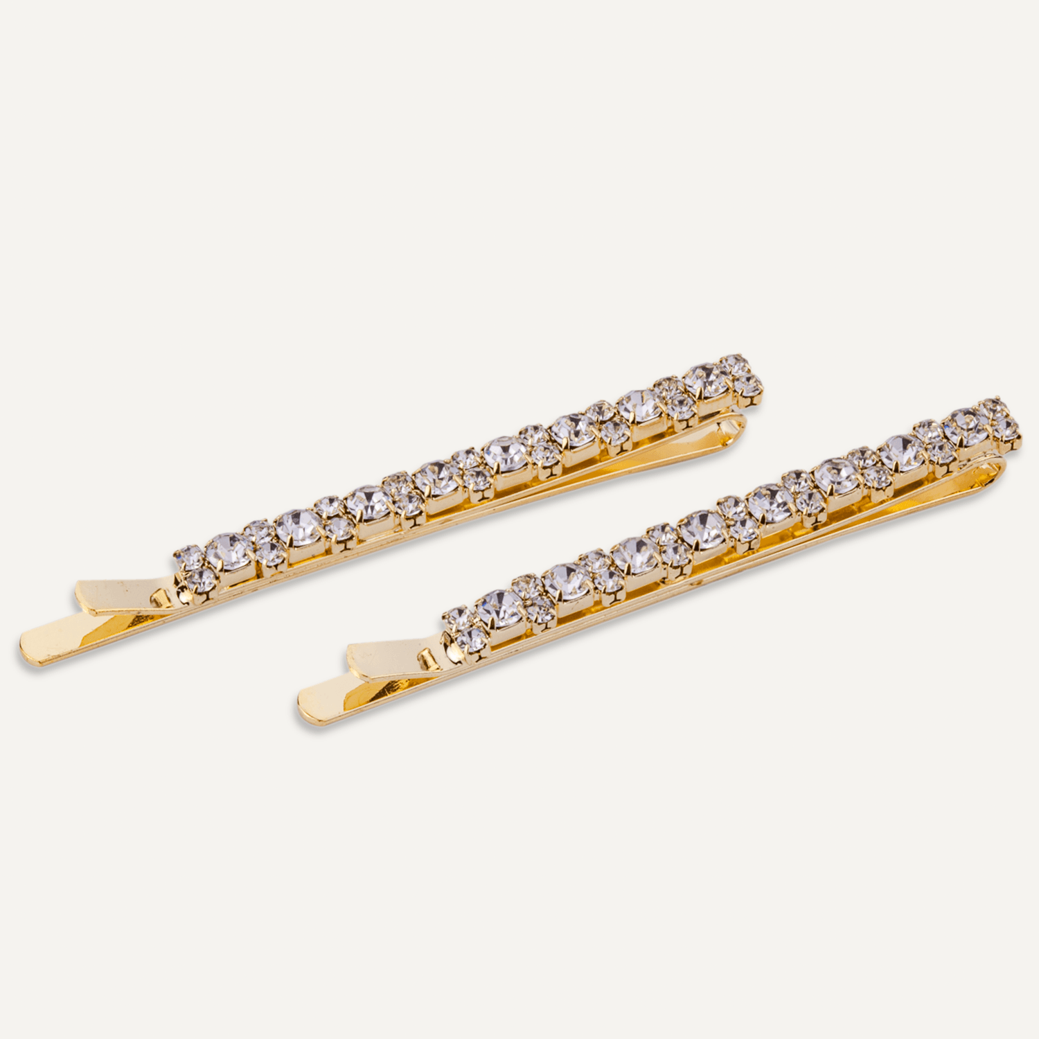 Kylie Crystal Encrusted Hair Slide In Gold - D&X Retail